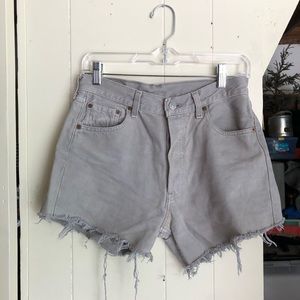 Levi’s 501 grey cut off shorts W30 vintage